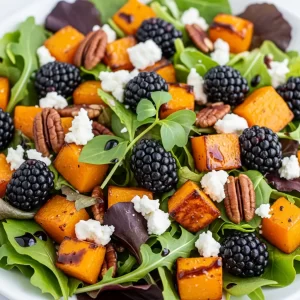 Roasted Butternut & Blackberry Salad