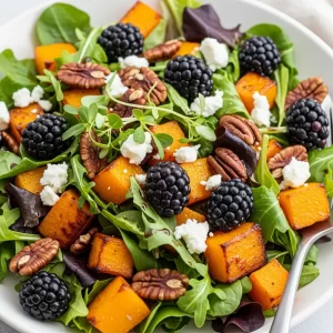 Roasted Butternut & Blackberry Salad
