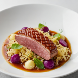 Duck Breast with Sauerkraut