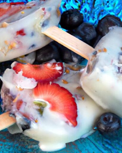 Chill Out: Coconut Milk Popsicles with Vibrant Berries