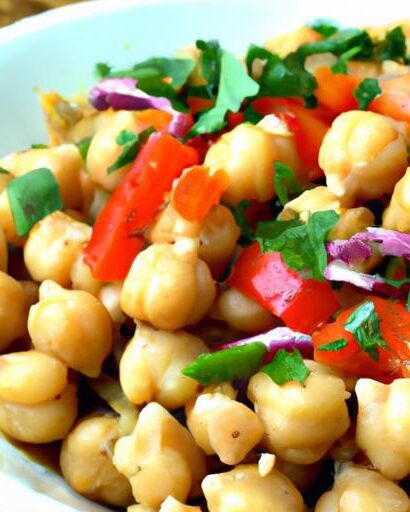 Zesty 5-Minute Vegan Chickpea Salad: Quick & Spicy Delight